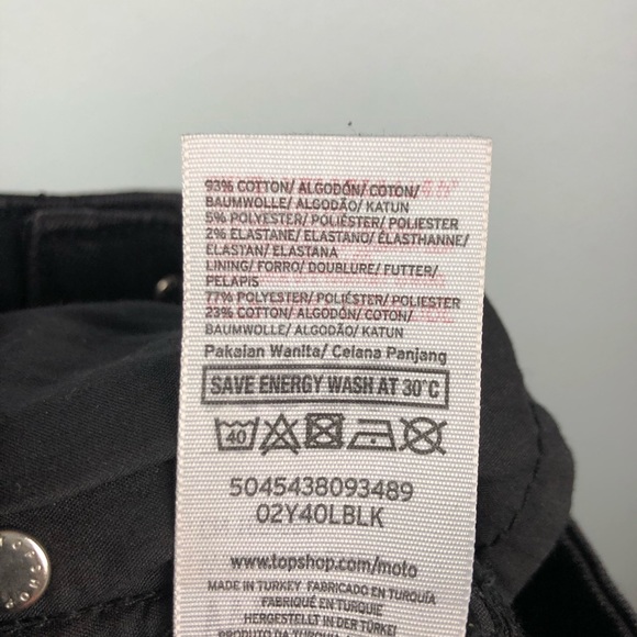 Topshop Floral Embroidered Jamie Jeans Black 26 - Picture 8 of 8